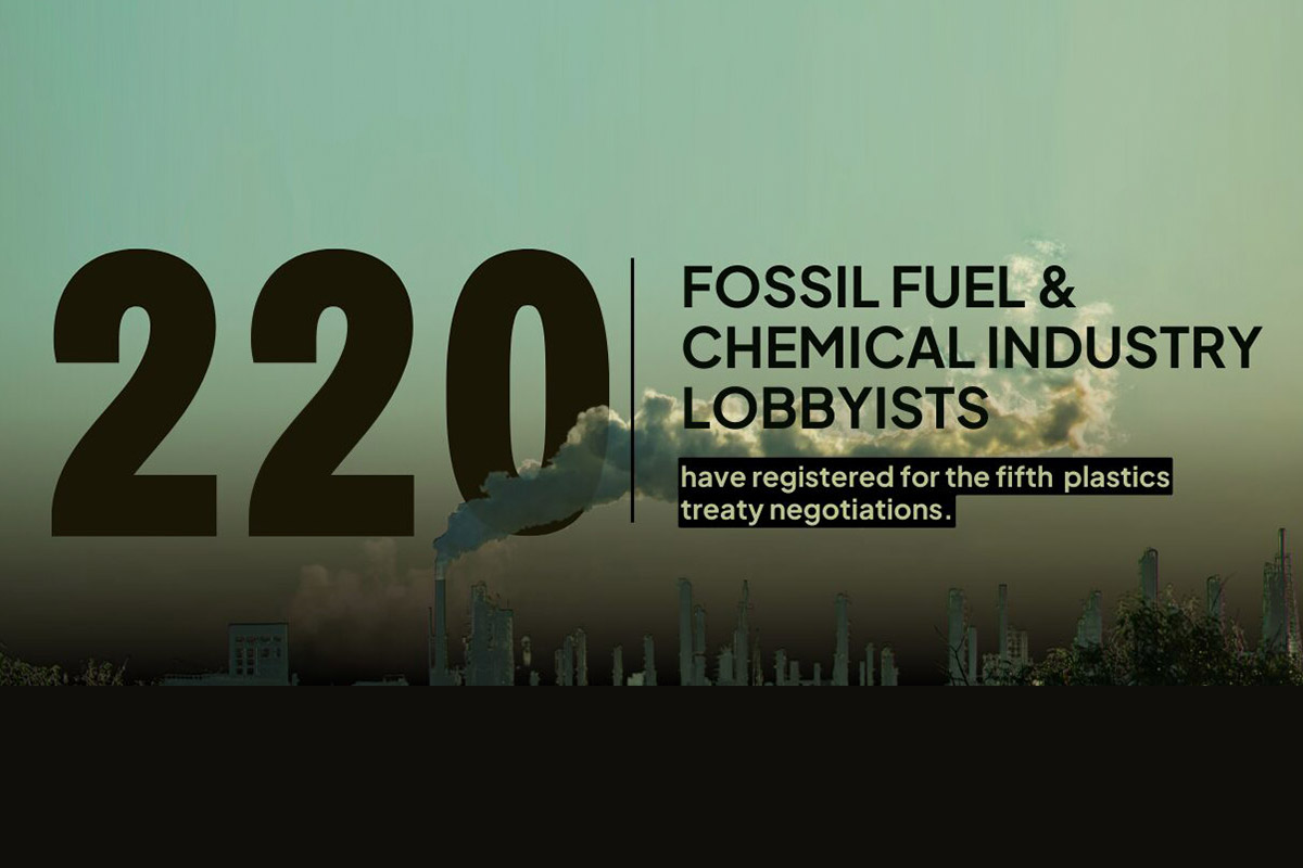 220 fossil fuel and chemical industry lobbyists have registered for the fifth treaty negotiations